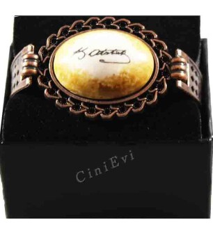 Yellow Edge Atatürk Signed Pottery Bracelet - 1